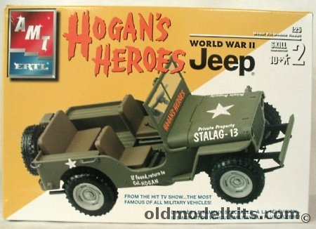 AMT 1/25 Hogan's Heros World War II Willys Jeep, 31752 plastic model kit